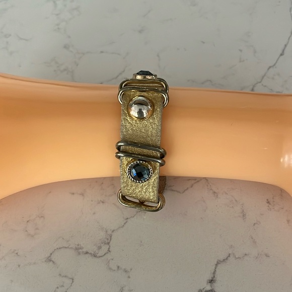 Cuff Faux Leather Adjustable Strap Bracelet - Picture 1 of 7